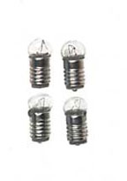 Dollhouse Miniature 12V Screw Base Bulbs, 4/Pk